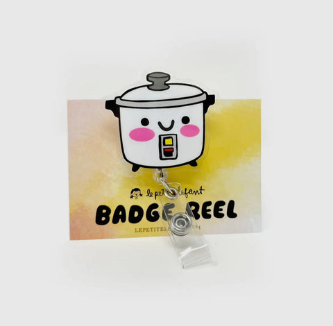 Rice Cooker Acrylic Badge Reel